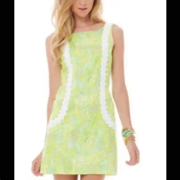 NWOT Lilly Pulitzer Liz Shift Dress Sweet Tarty in Crazy Cat House Print Size 00 - Picture 12 of 12